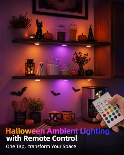 EZVALO 6-Pack RGB Rechargeable Puck Lights - Image 4