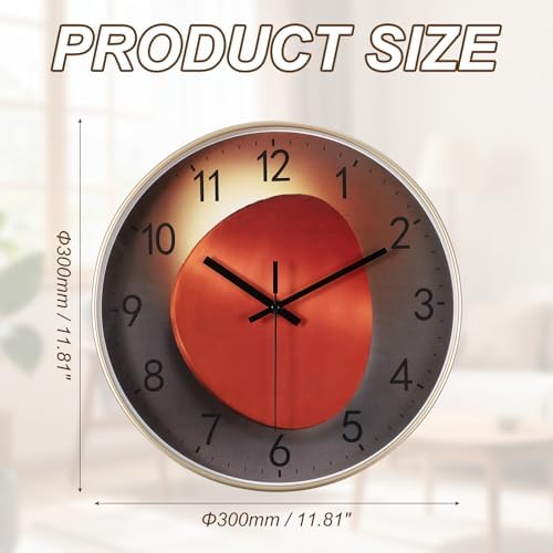 PATIKIL 12 Inch Modern Wall Clock, Silent Non-Ticking Wall Clocks Sweep - Image 2
