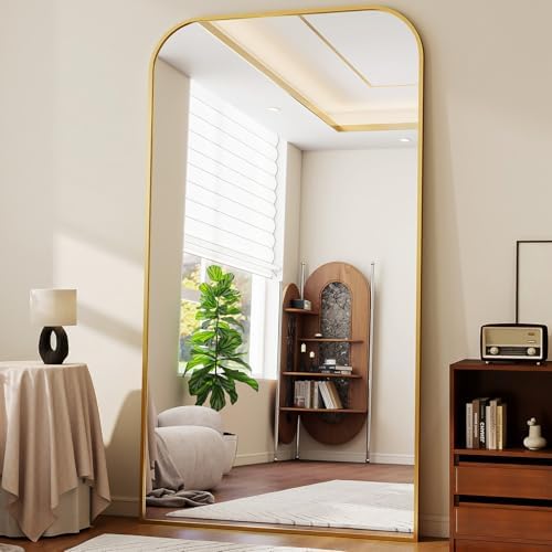 Oversized Full Length Mirror 86"x40" Arched Floor Standing Mirror - Image 6