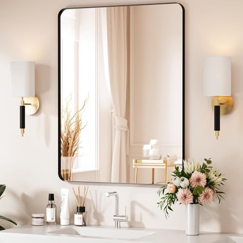 Black Bathroom Mirror 28X36 Inch Bathroom Vanity Mirror by Venusmiles