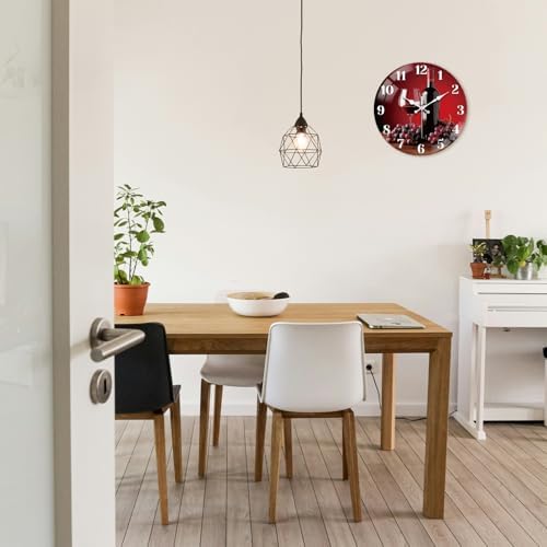peacoblue Wine Glass Wall Clocks Battery Operated - Image 5