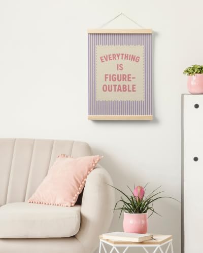 FGFK Everything Is Figureoutable Inspirational Wall Art Poster Hanger Frame - Image 7