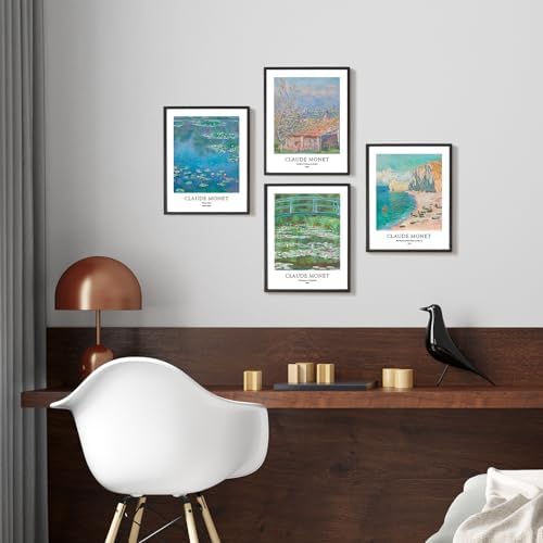 EVOLE HOME - Claude Monet Giclée Art Print Set of 4 Unframed 11x14 Inch - Image 6