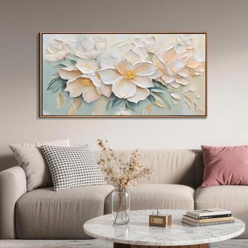 Anolyfi Framed Floral Large Canvas Wall Art by Anolyfi
