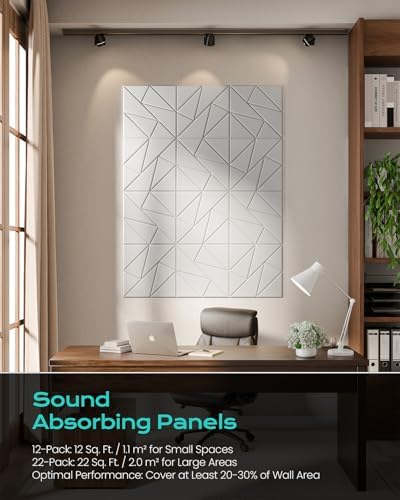 12 Pack Geometric Design Sound Proof Foam Panels - Image 6