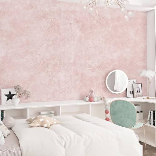 Wallercity Coral Pink Velvet Wallpaper Peel and Stick Soft Luxury Pink Flocking - Image 6