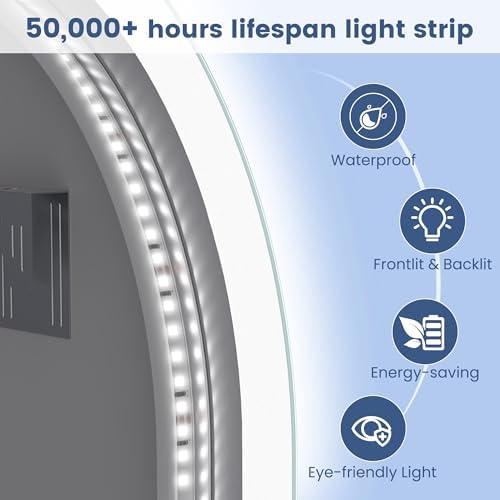 STARLEAD 40"x24" Oval LED Bathroom Mirror - Image 5