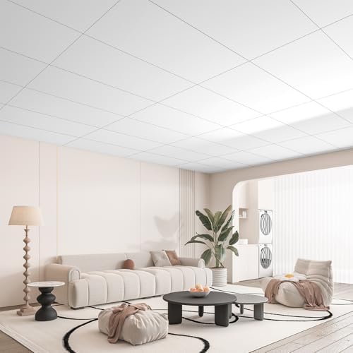 Art3d 10 Pack Smooth Drop Ceiling Tiles, 2x4 ft Fire-Rated Tiles - Image 3