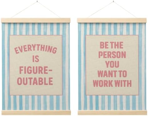 FGFK Positive Affirmations Wall Art Poster Hanger Frame 12x16 Inch by WelcometoFGFKhome