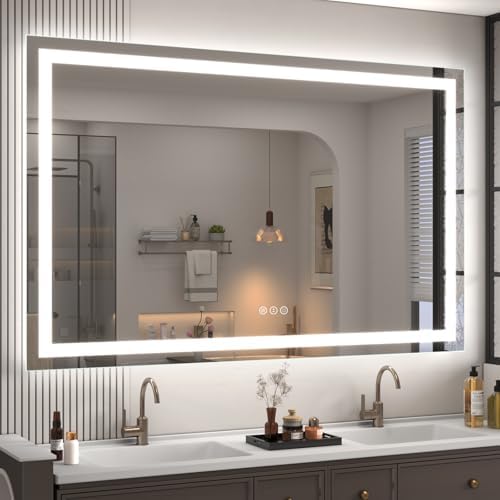 57x36 LED Lighted Bathroom Mirror by ODDSANMirrors