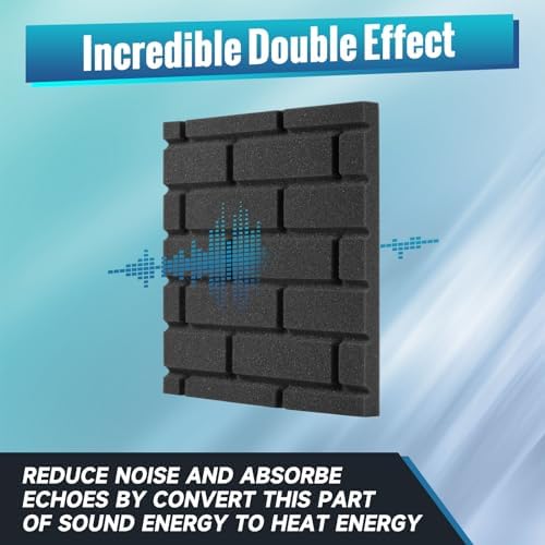 Sound Proof Foam Panels, Kuchoow 12 Pack Acoustic Panels 1" X 12" X 12" Sound - Image 3