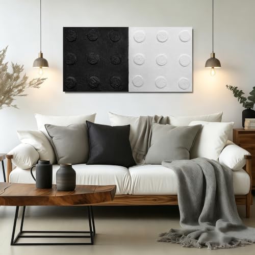 HUBOSKN Black And White Canvas Wall Art - Image 6