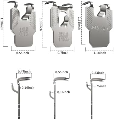 25PC 15 25 40 lb Drywall Picture Hangers Claw Heavy Duty Damage Free - Image 3