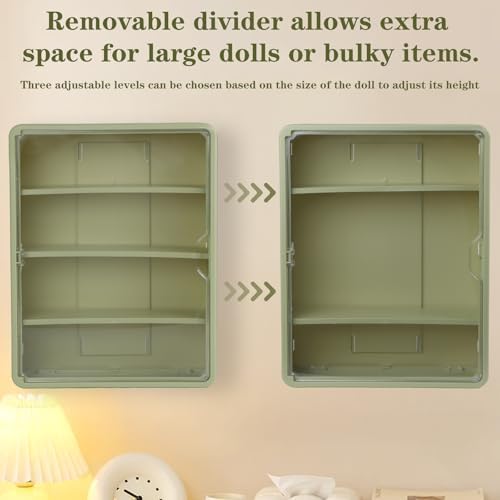 4-Tier Clear Display Case for Figures, Wall-Mounted Display Box - Image 7