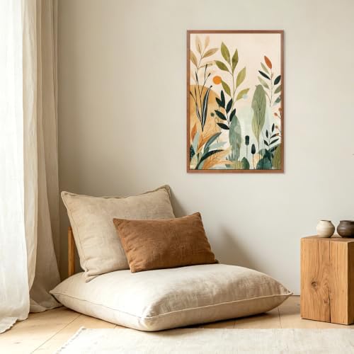 CHDITB Framed Boho Floral Botanical Wall Art Wildflower Poster 24”x36” x3 - Image 4