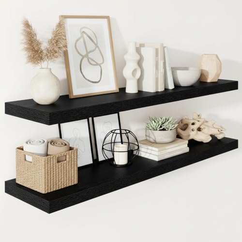 Vivelove Deep Floating Shelves 48x12” Set of 2 by VIVELOVE