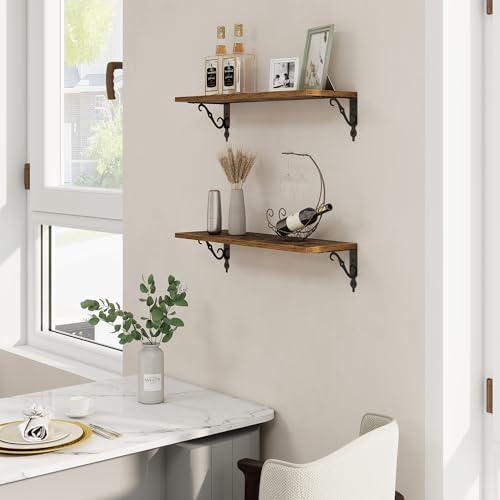 RICHFOCUS Floating Shelves for Wall Decor, 24Inch Shelves Set of 2, 24W x 8D - Image 2
