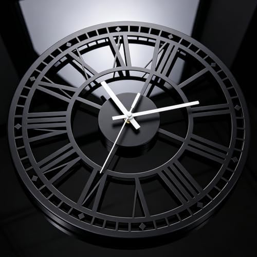SIN&MI Large Wall Clock Vintage Large Digital Creative Garden Metal Wall Clock - Image 6