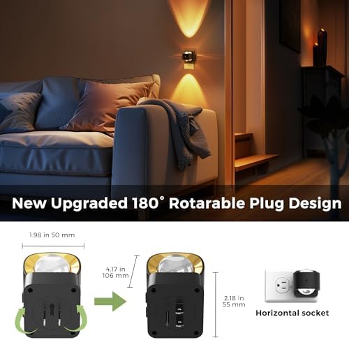 L LOHAS LED Night Light Projector, Night Lights Plug into Wall 3CCT - Image 5