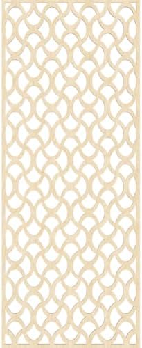 31 3/8"W x 79 3/8"H x 3/8"T Resort Decorative Fretwork Wood Wall Panels - Image 4
