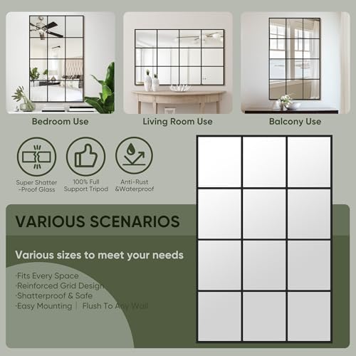 Suidia Wall Mirror, Metal Framed Wall Decor Wall-Mounted Mirrors - Image 5