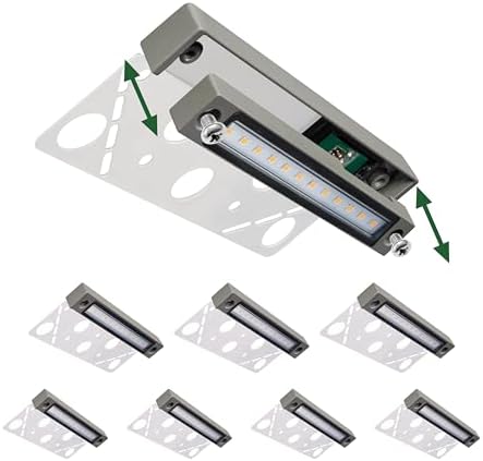 GKOLED 8Pack 6.8 Inch LED Low Voltage Hardscape Lighting, Outdoor Paver Lights by GKOLED