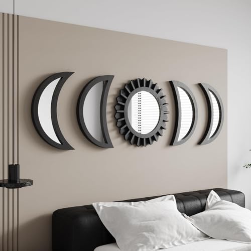 WAKOSAN Moon Phase Wall Mirror Set by WAKOSAN