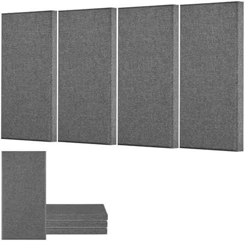 VEVOR 4 PCS Acoustic Panels, 2 inch Thick 23.6 x 11.8 inch Fiberglass Sound by VEVOR