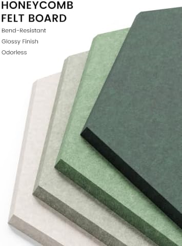 Fluxynara 12-Pack Hexagon Felt Bulletin Board Tiles, Sagewood-1 - Image 3