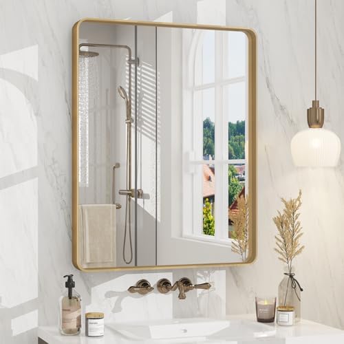 24x30 Inch Gold Bathroom Vanity Mirror by CHARMOR