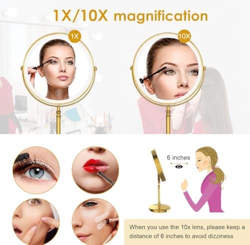 DEIOVWXS Makeup Mirror, Rechargeable Vanity Mirror - Image 4