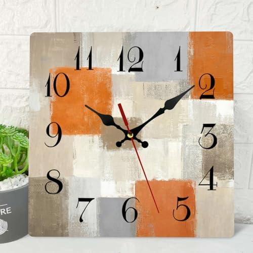 ArtSocket Square Wall Clock Silent Non-Ticking 12" Geometric by ArtSocket