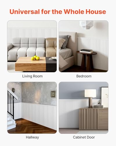 VEVOR Wall Molding Kit, Wainscoting Panels, Lightweight Paintable Polystyrene - Image 7