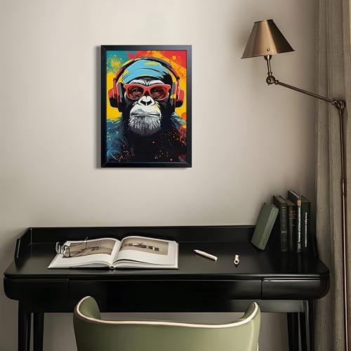 Framed Cool Monkey Wall Art, - Image 6