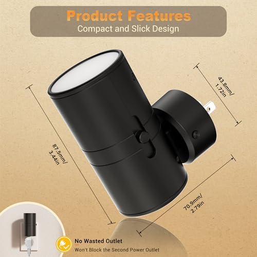 JandCase LED Night Light, Night Lights Plug into Wall, Dusk to Dawn, 5 Color - Image 5