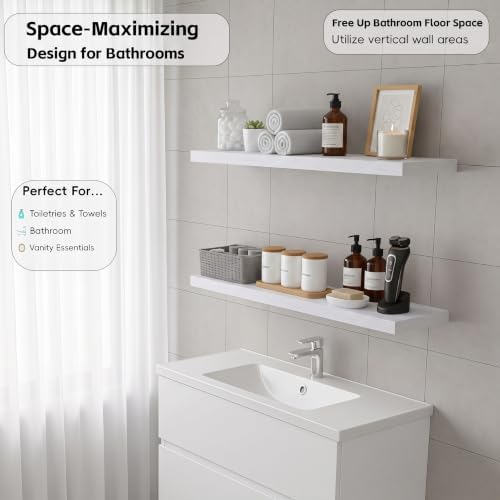 Lufia Floating Wall Shelves, MDF - Image 7