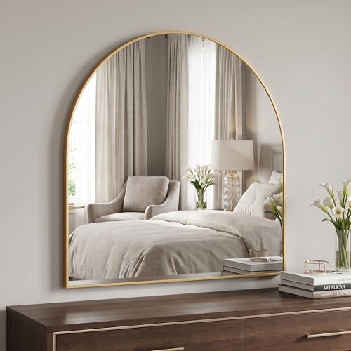 BEAUTYPEAK 28"x26" Arch Bathroom Wall Mirror by BEAUTYPEAK