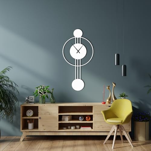 Modern Geometric Metal Wall Clock – Handmade Black Metal Wall Art Clock - Image 5