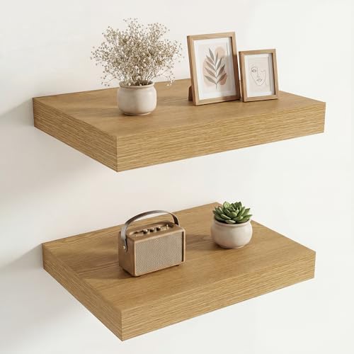 Vivelove Deep Floating Shelves for Wall 16x12” Set of 2 by VIVELOVE