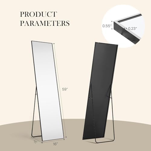 DUMOS 59"x16" Full Length Mirror, Full Body Mirror - Image 2