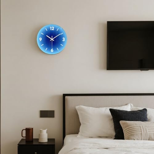 12 in Modern Wall Clock, Silent Glass Clock, Decorative Wall Clocks - Image 5