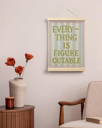 FGFK Everything Is Figureoutable Wall Art Poster Hanger Frame, Motivational - Image 4