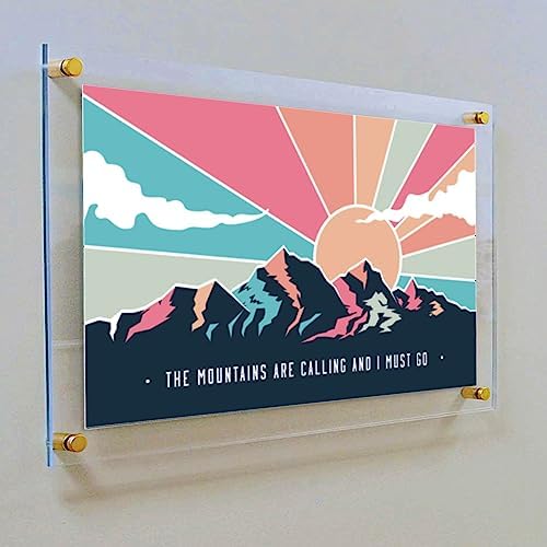 Azar Displays 105524-GLD Acrylic Floating Double Panel Wall Frame, Overall - Image 3