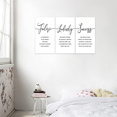 3 Piece Inspirational Canvas Wall Art, Quotes Motivational Mindset Print - Image 4