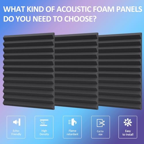 Burdurry 50 Pack Acoustic Panels, Wedge Soundproof Studio Foam - Image 3