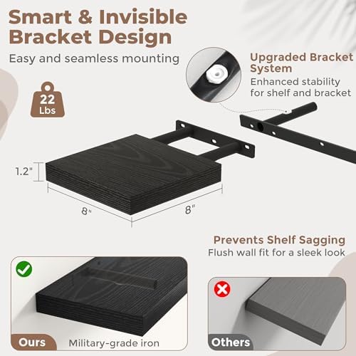 8 Inch Floating Shelves for Wall - Image 3