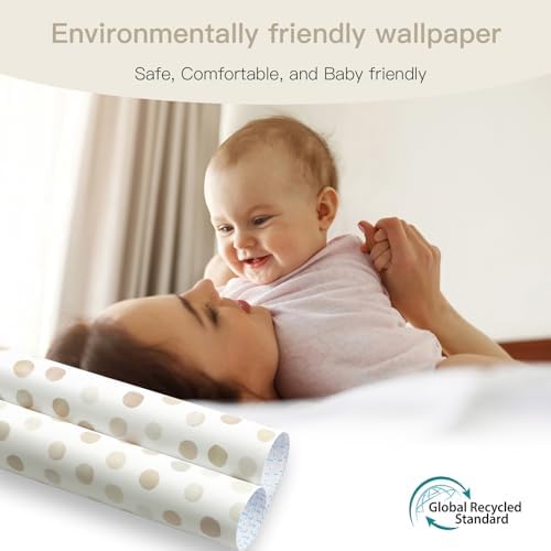 Dimoon 17.3''x177.2'' Peel and Stick Wallpaper Boho Beige Contact Paper Natural - Image 3