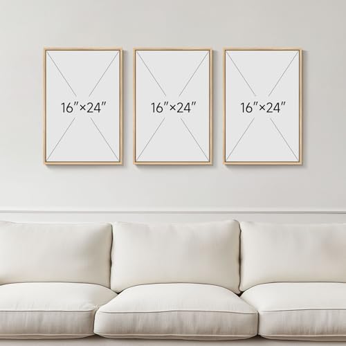 Framed Black and White Neutral Abstract Wall Art set, 3 Piece Cnavas Prints - Image 3