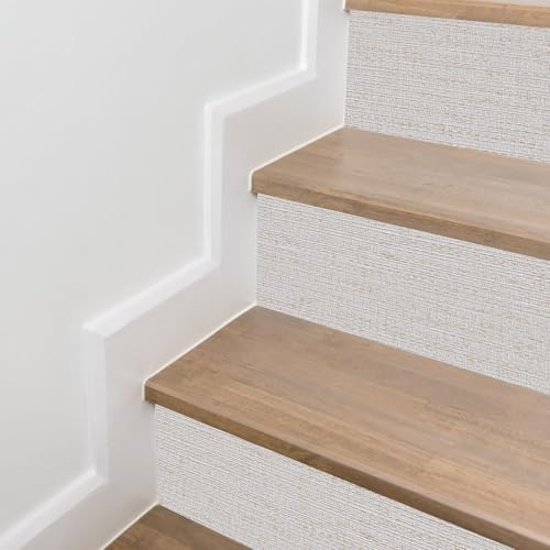 CAX Grasscloth Peel and Stick Wallpaper Beige Textured Contact Paper - Image 6