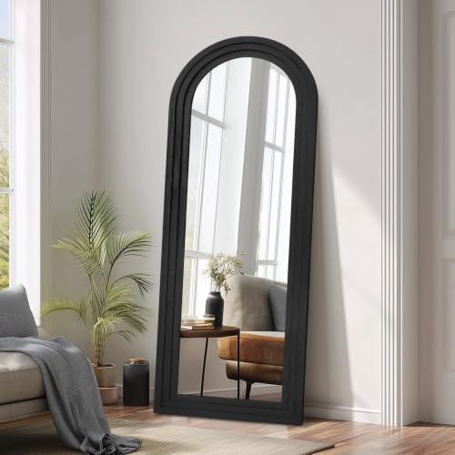 58x22 Arched Full Length Mirror, Solid Wood 3 Layer Frame - Image 4